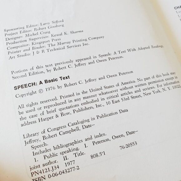 Vintage Speech A Basic Text by Robert C. Jeffrey GUC - Picture 6 of 10